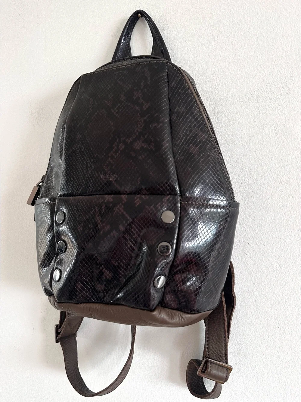 Hammitt Hunter medium reptile snake print backpack